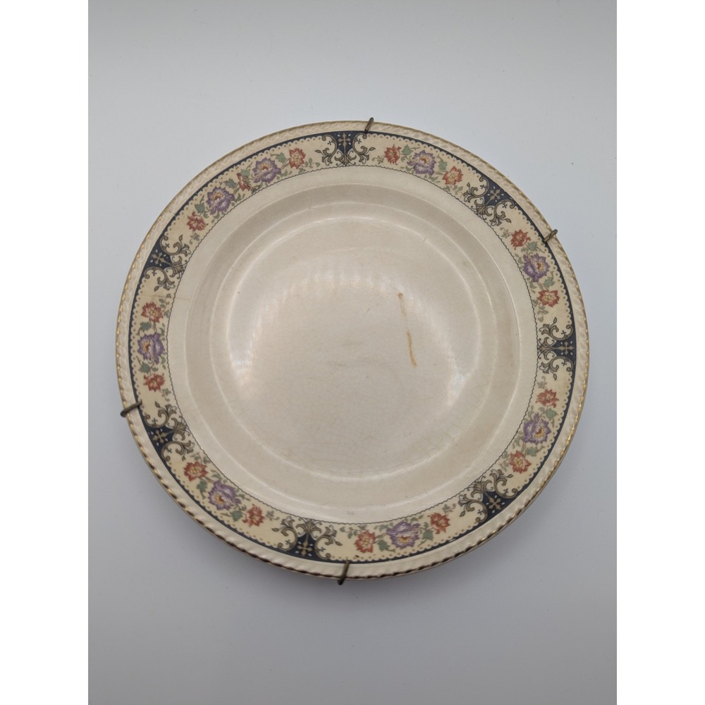 Vintage Crown Ware‎ England Floral 7" Plate Decorative Display With Hanger